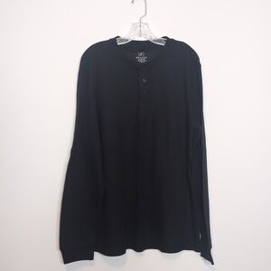 George Black Thermal Henley Long Sleeve T Shirt